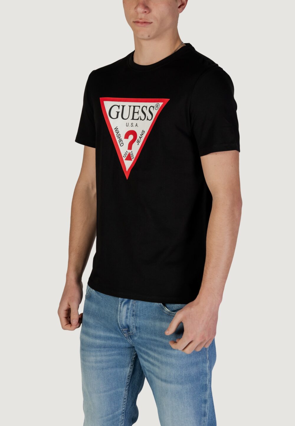 T-shirt Guess CN SS ORIGINAL LOGO Nero - Foto 1