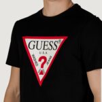 T-shirt Guess CN SS ORIGINAL LOGO Nero - Foto 3