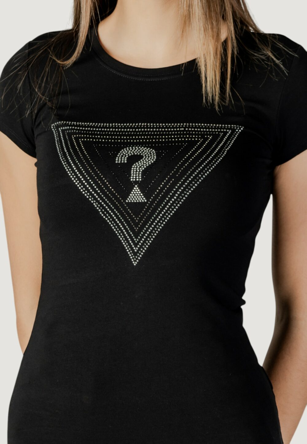 T-shirt Guess SS TRIANGLE OMBRE R3 Nero - Foto 5