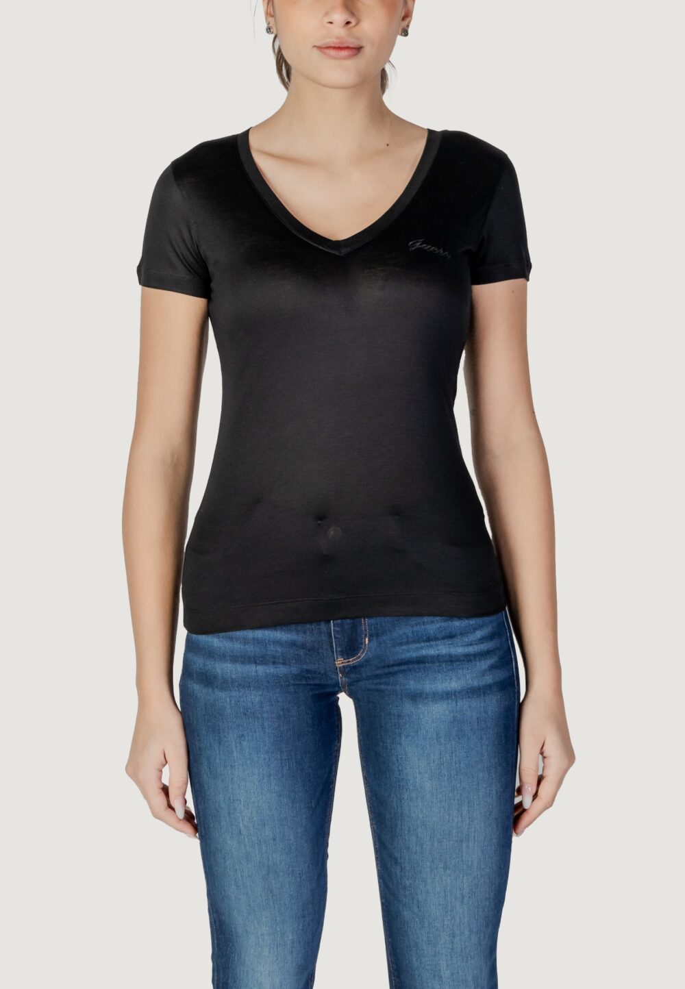 T-shirt Guess VN SS LIGHT BASIC Nero - Foto 1