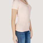 T-shirt Guess VN MINI TRIANGLE Rosa Antico - Foto 3