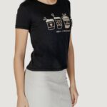 T-shirt Jacqueline de Yong Jdymichigan Life S/S Print Top Jrs Nero - Foto 3