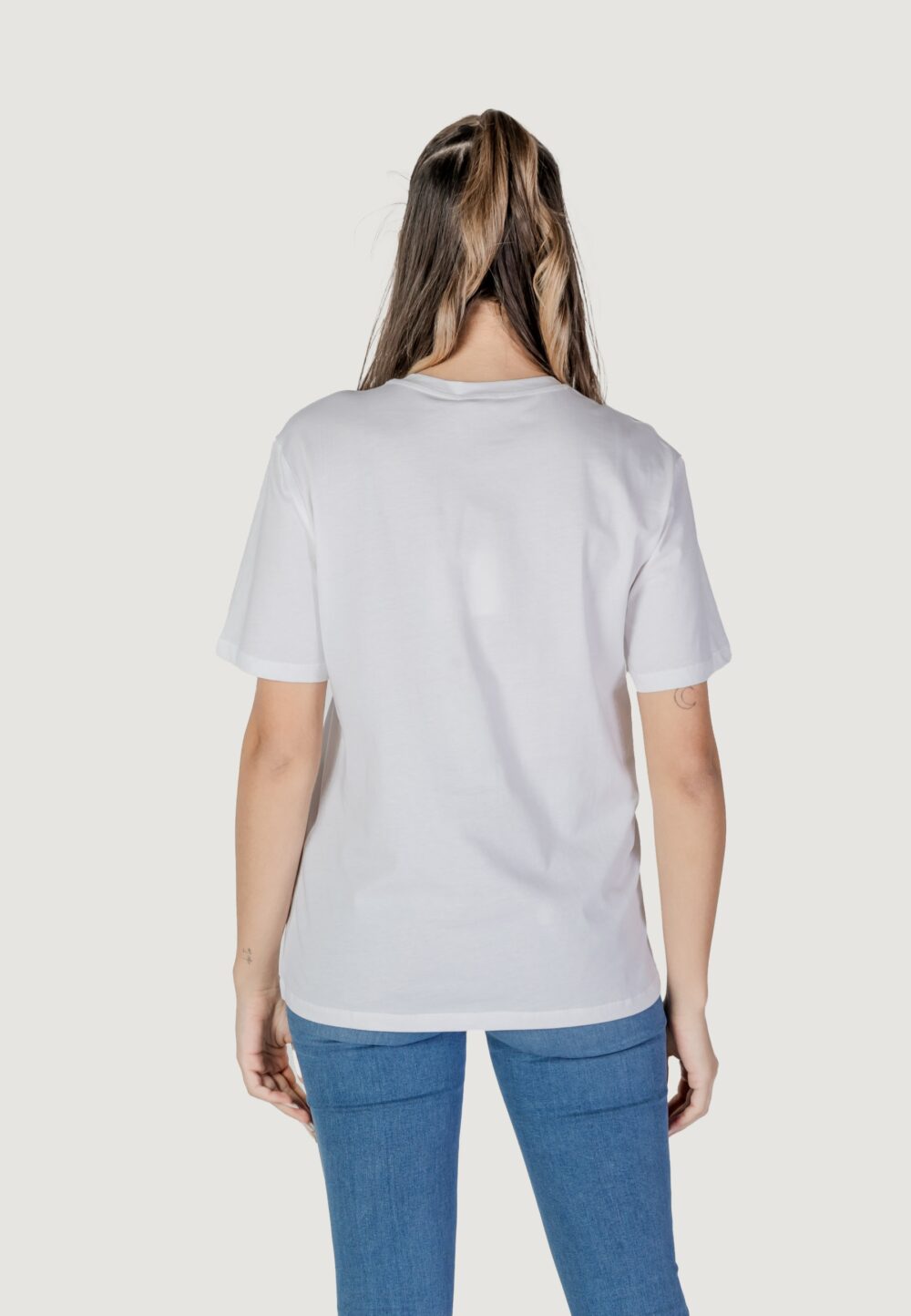 T-shirt Liu-Jo ECS MODA M/C Bianco - Blu - Foto 4