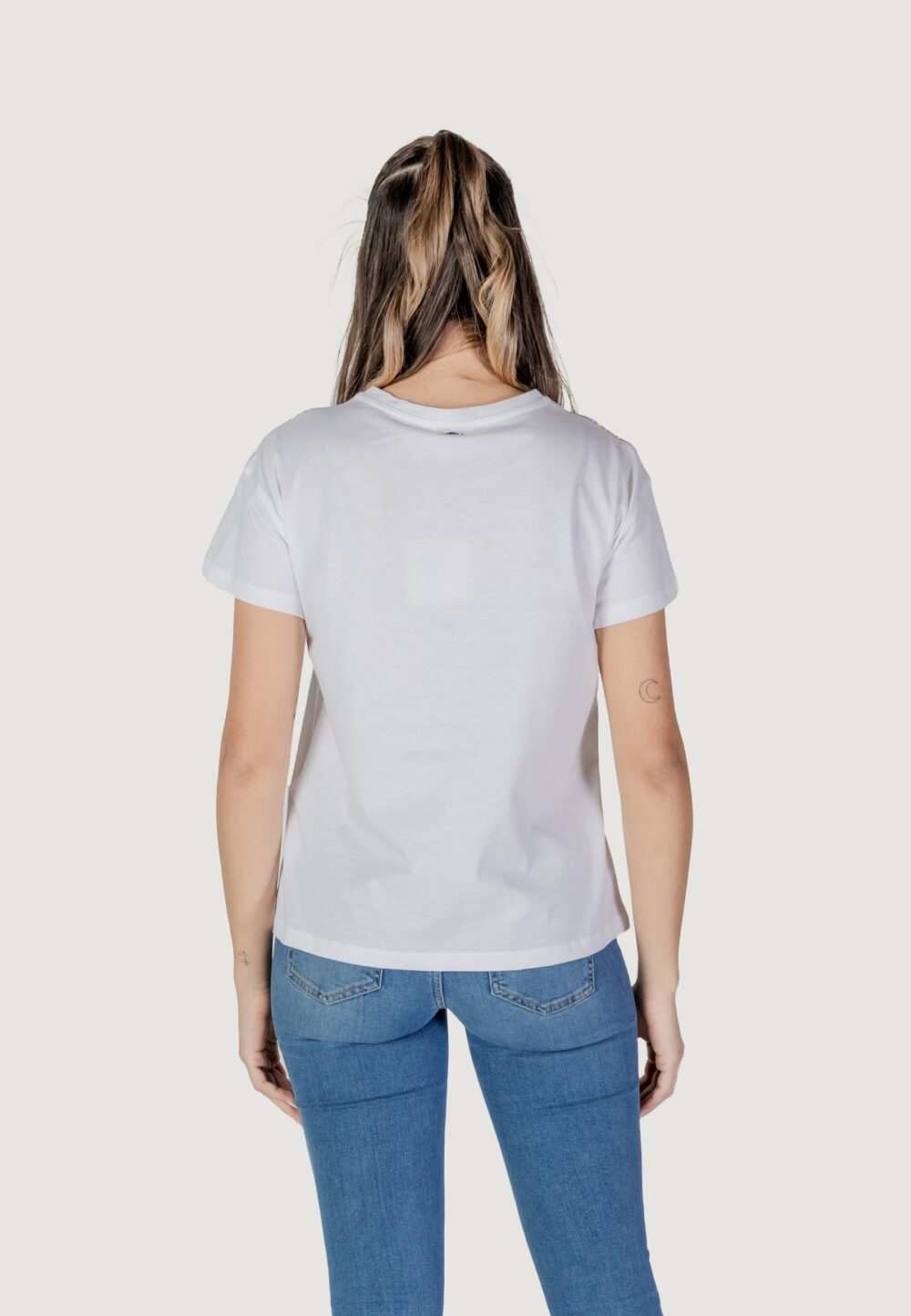 T-shirt Liu-Jo ECS MODA M/C Bianco - Foto 3