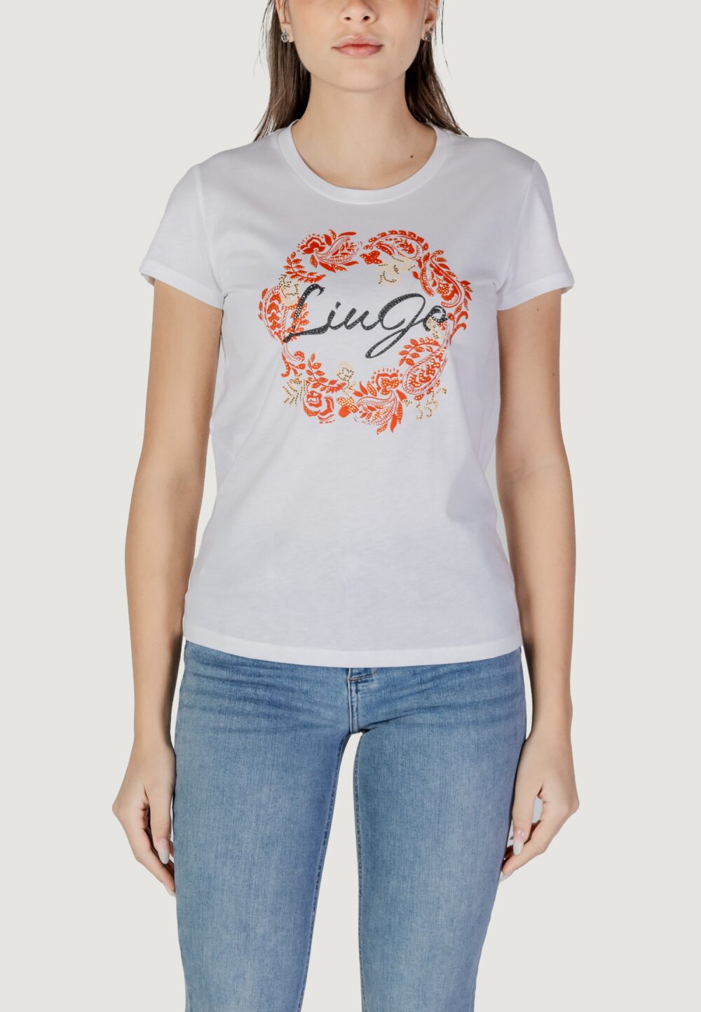 T-shirt Liu-Jo ECS MODA M/C Bianco - Oro - Foto 1