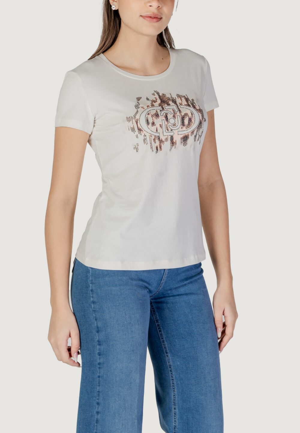 T-shirt Liu-Jo ECS MODA M/C Latte - Foto 2