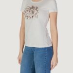 T-shirt Liu-Jo ECS MODA M/C Latte - Foto 4