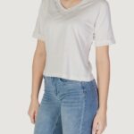 T-shirt Liu-Jo ECS MODA M/C Latte - Foto 4