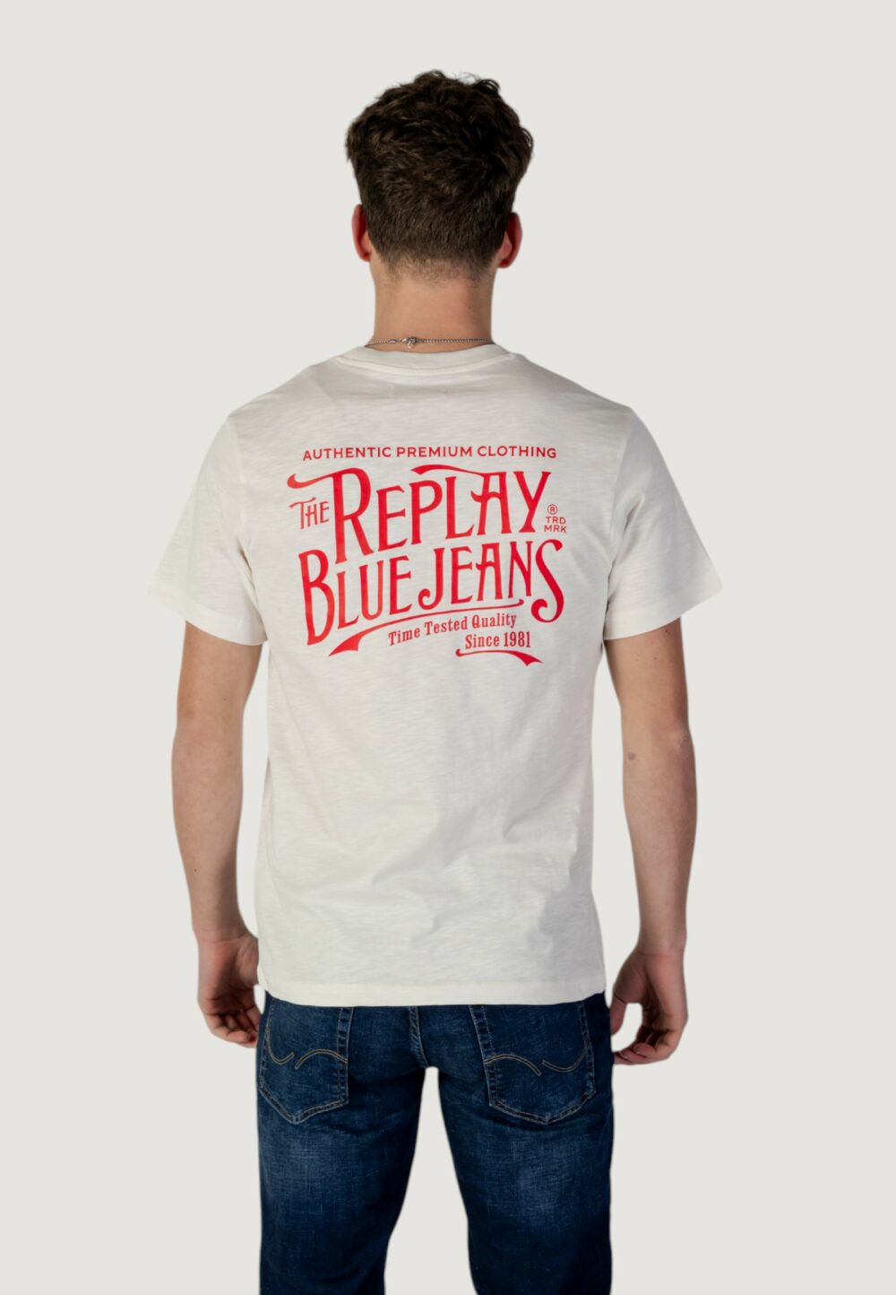 T-shirt Replay  Panna - Foto 4