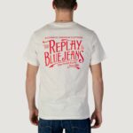 T-shirt Replay  Panna - Foto 4