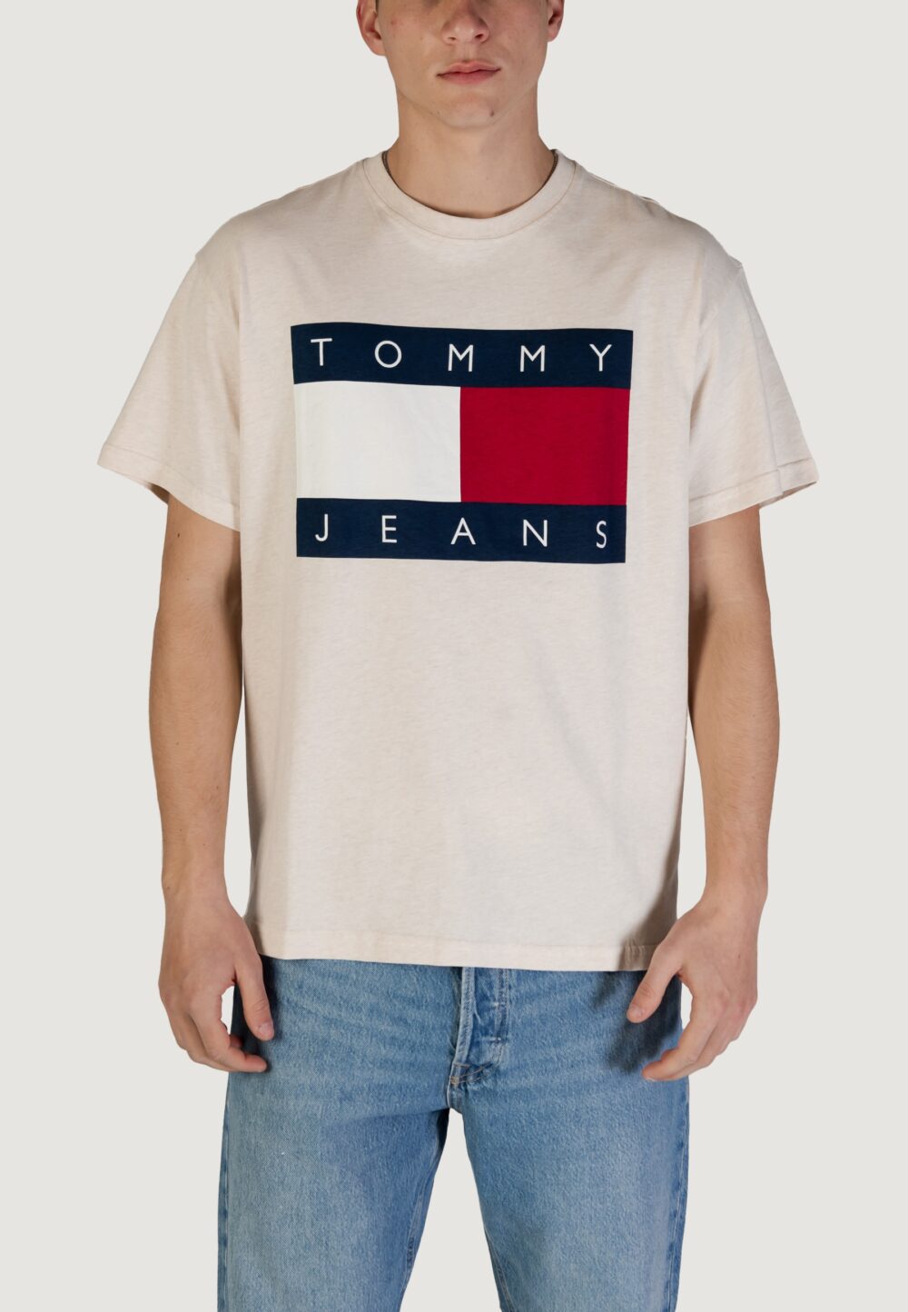 T-shirt Tommy Hilfiger Jeans TJM RLX MELANGE Beige - Foto 1