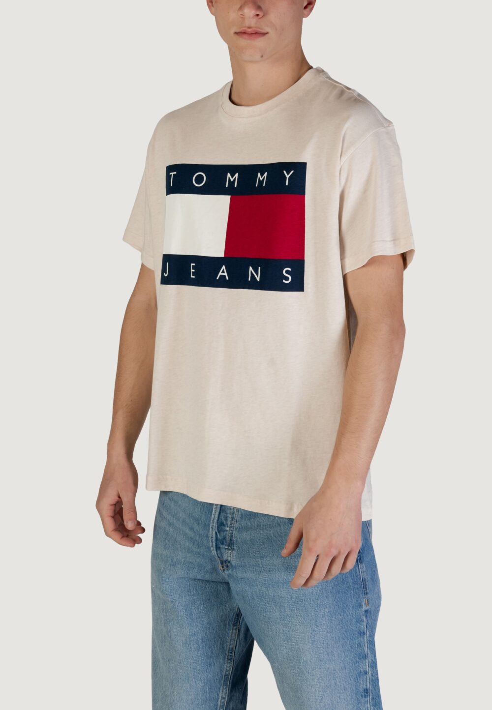 T-shirt Tommy Hilfiger Jeans TJM RLX MELANGE Beige - Foto 2