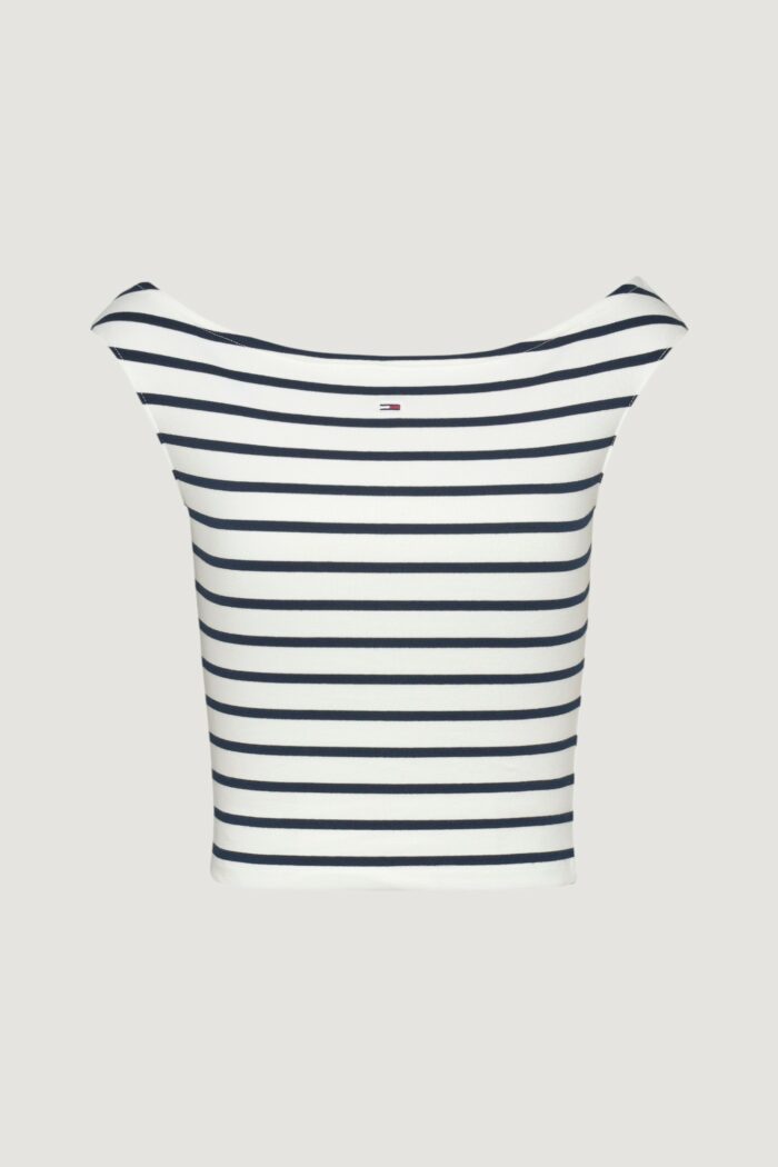 T-shirt Tommy Hilfiger TJW BOAT NECK TOP SS Bianco – Blu