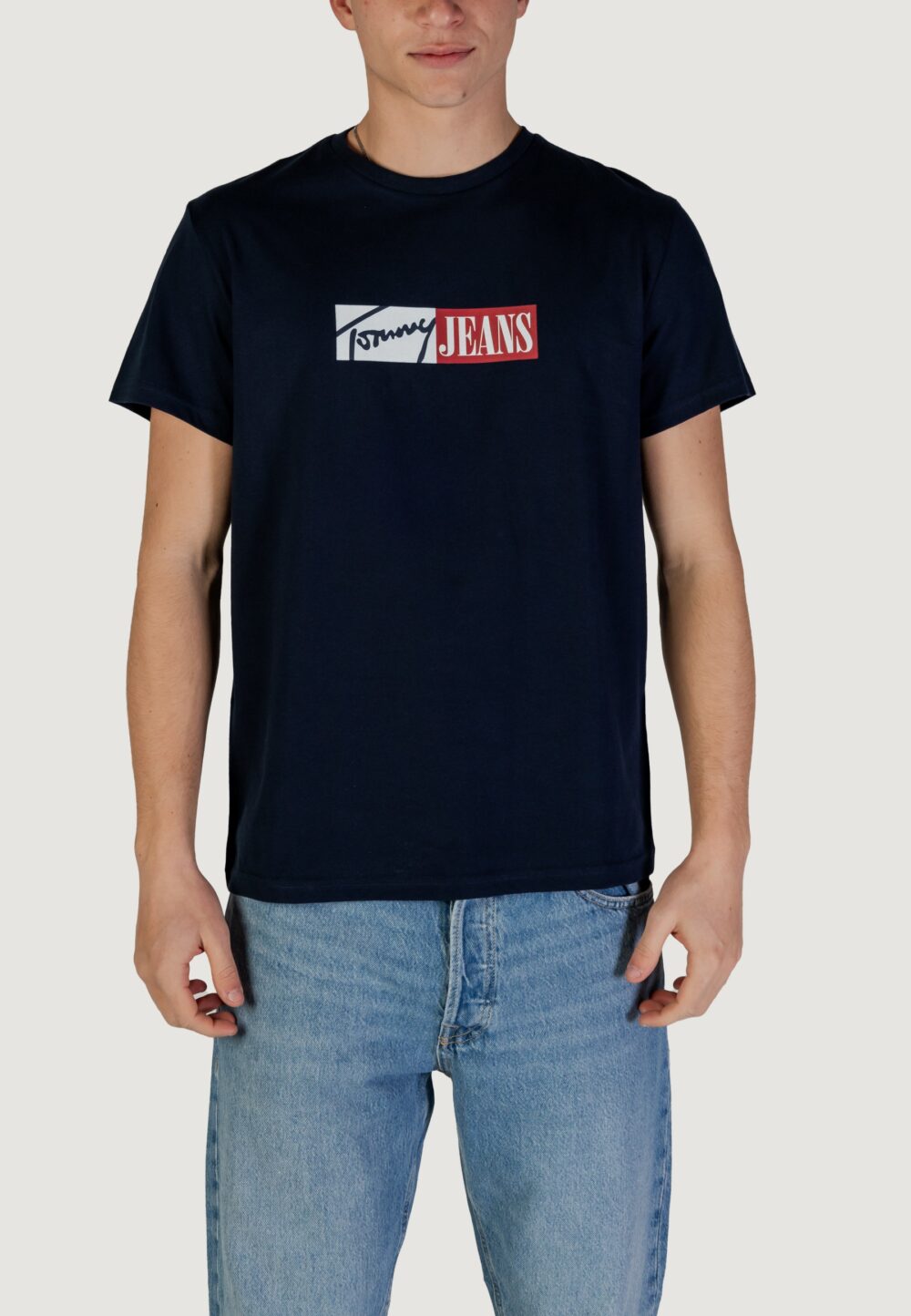 T-shirt Tommy Hilfiger Jeans TJM ENTRY GRAPHIC Blu - Foto 1