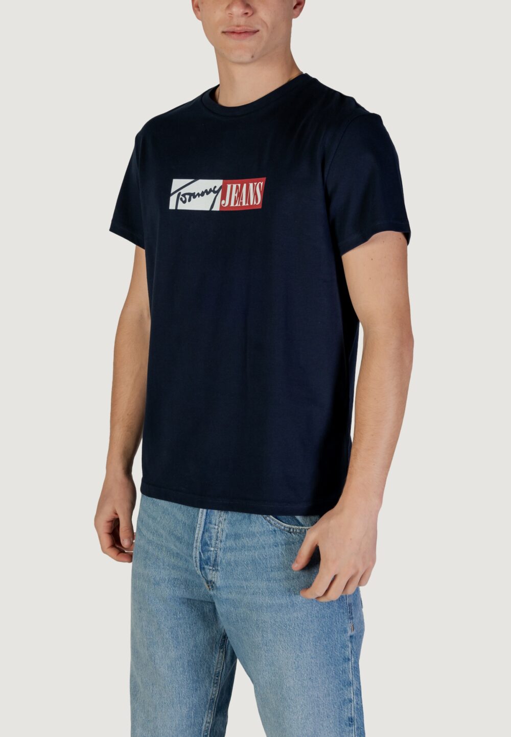 T-shirt Tommy Hilfiger Jeans TJM ENTRY GRAPHIC Blu - Foto 2