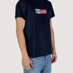 T-shirt Tommy Hilfiger Jeans TJM ENTRY GRAPHIC Blu - Foto 3