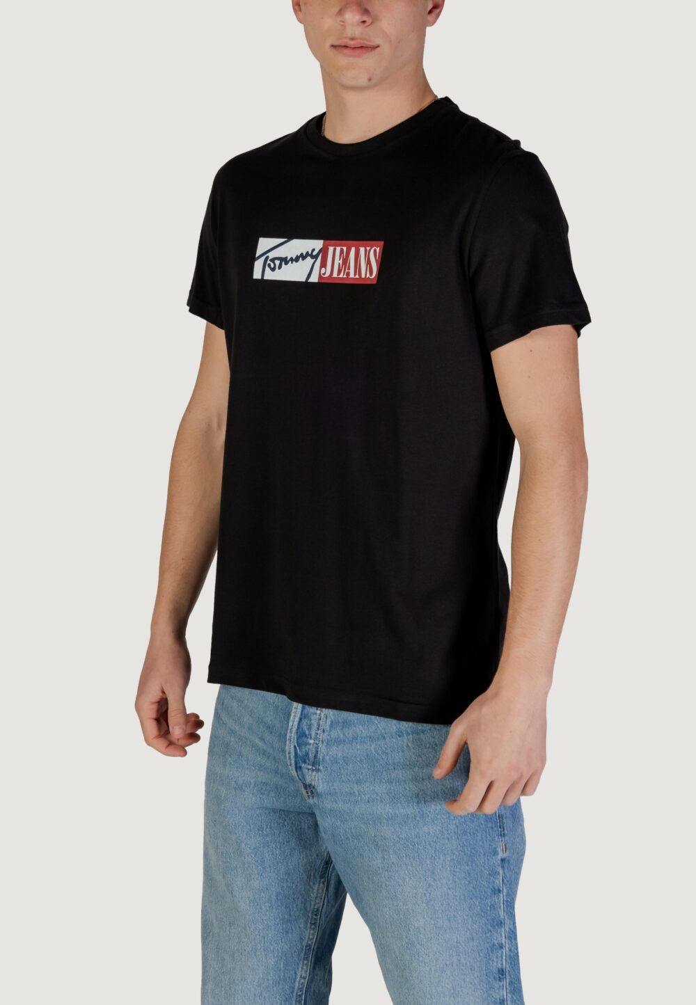 T-shirt Tommy Hilfiger Jeans TJM ENTRY GRAPHIC Nero - Foto 2