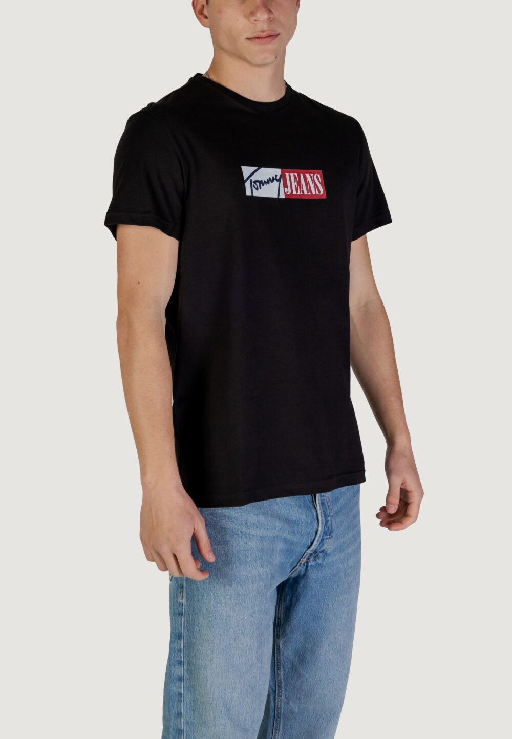 T-shirt Tommy Hilfiger Jeans TJM ENTRY GRAPHIC Nero - Foto 3