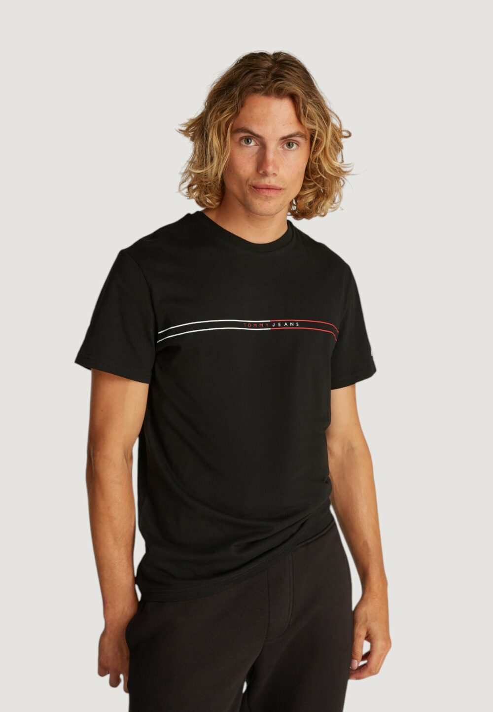 T-shirt Tommy Hilfiger Jeans TJM ENTRY GRAPHIC Nero - Foto 2