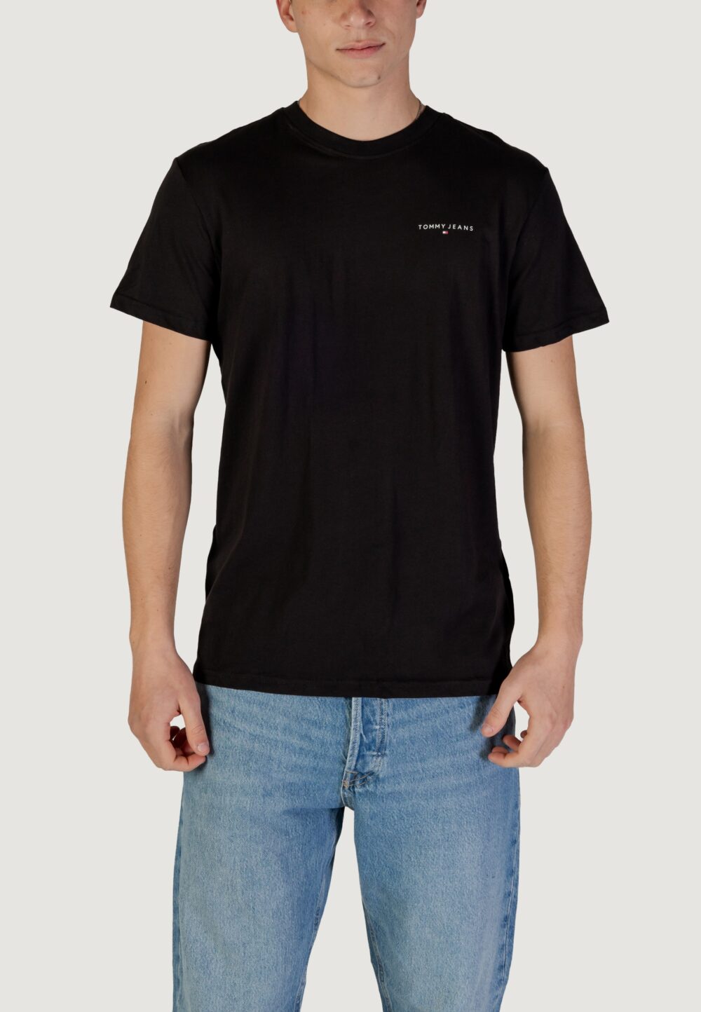 T-shirt Tommy Hilfiger Jeans TJM LINEAR Nero - Foto 1