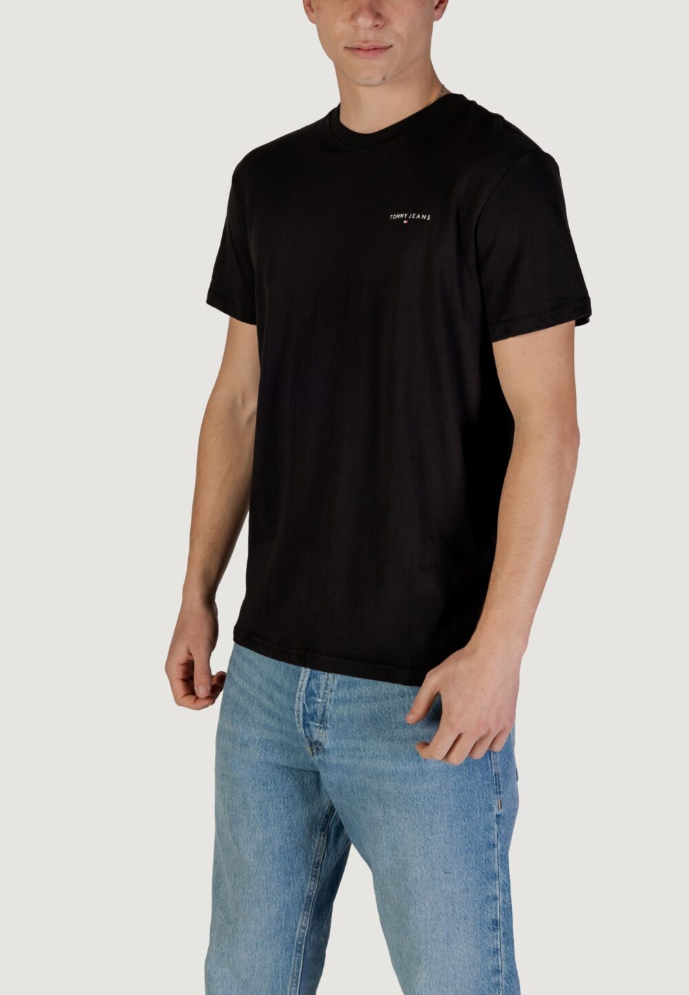 T-shirt Tommy Hilfiger Jeans TJM LINEAR Nero - Foto 2