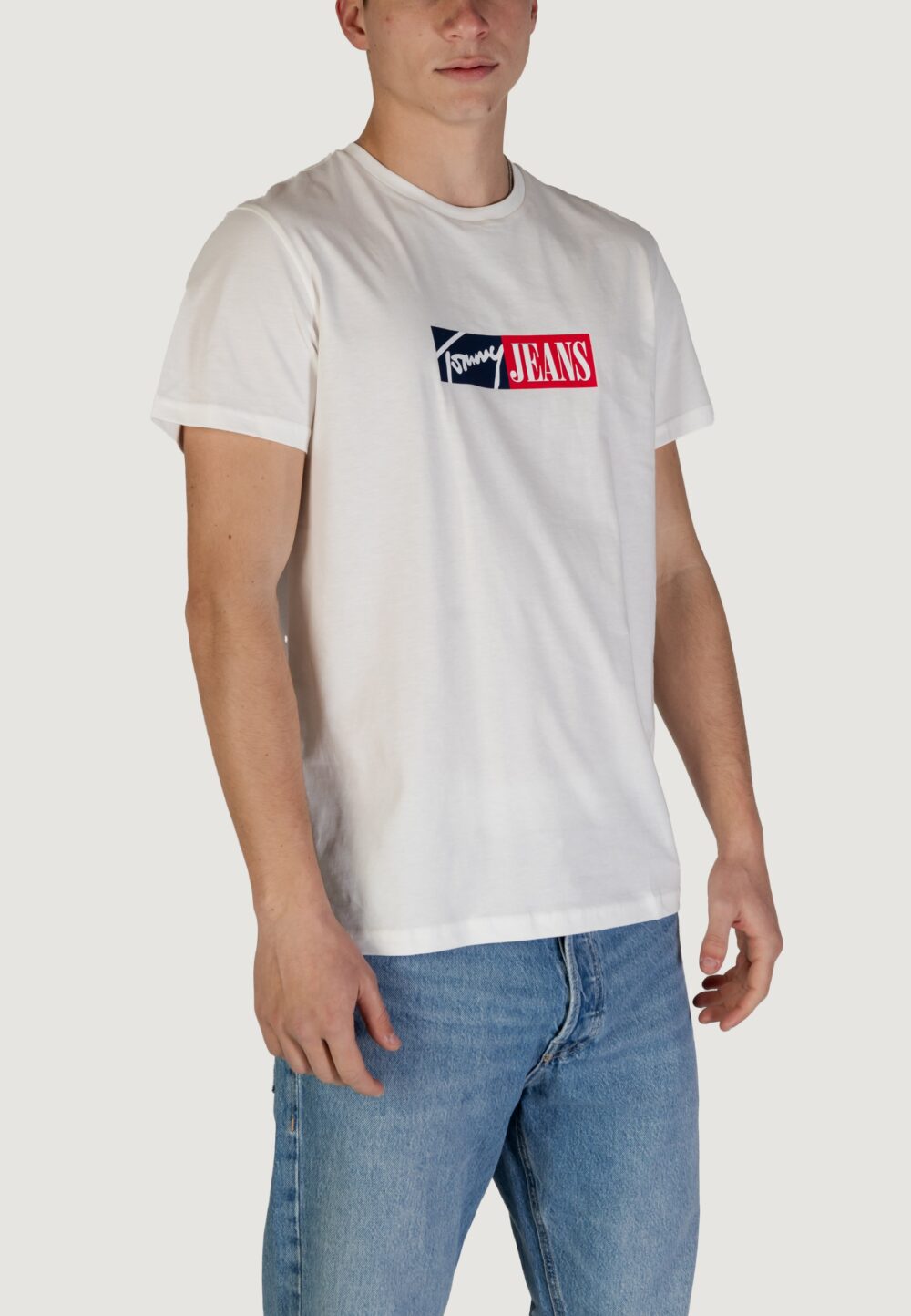 T-shirt Tommy Hilfiger Jeans TJM ENTRY GRAPHIC Panna - Foto 3