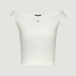 T-shirt Tommy Hilfiger Jeans TJW BOAT NECK TOP SS Panna - Foto 1