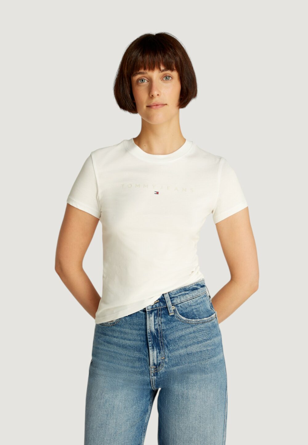 T-shirt Tommy Hilfiger Jeans TJW TONAL LINEA Panna - Foto 1