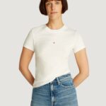 T-shirt Tommy Hilfiger Jeans TJW TONAL LINEA Panna - Foto 1