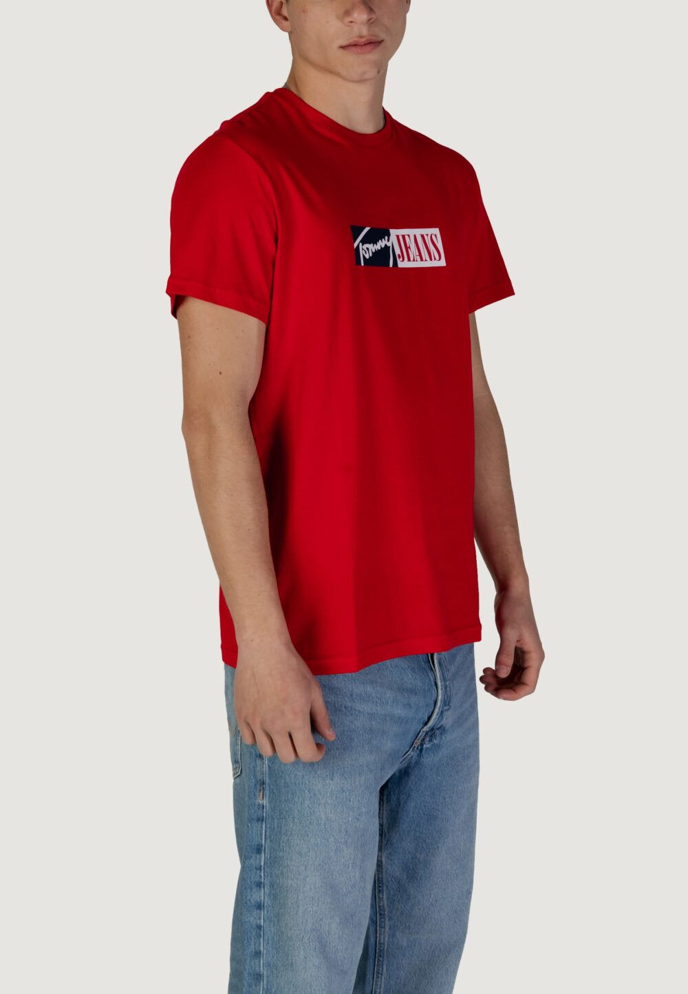 T-shirt Tommy Hilfiger Jeans TJM ENTRY GRAPHIC Rosso - Foto 3