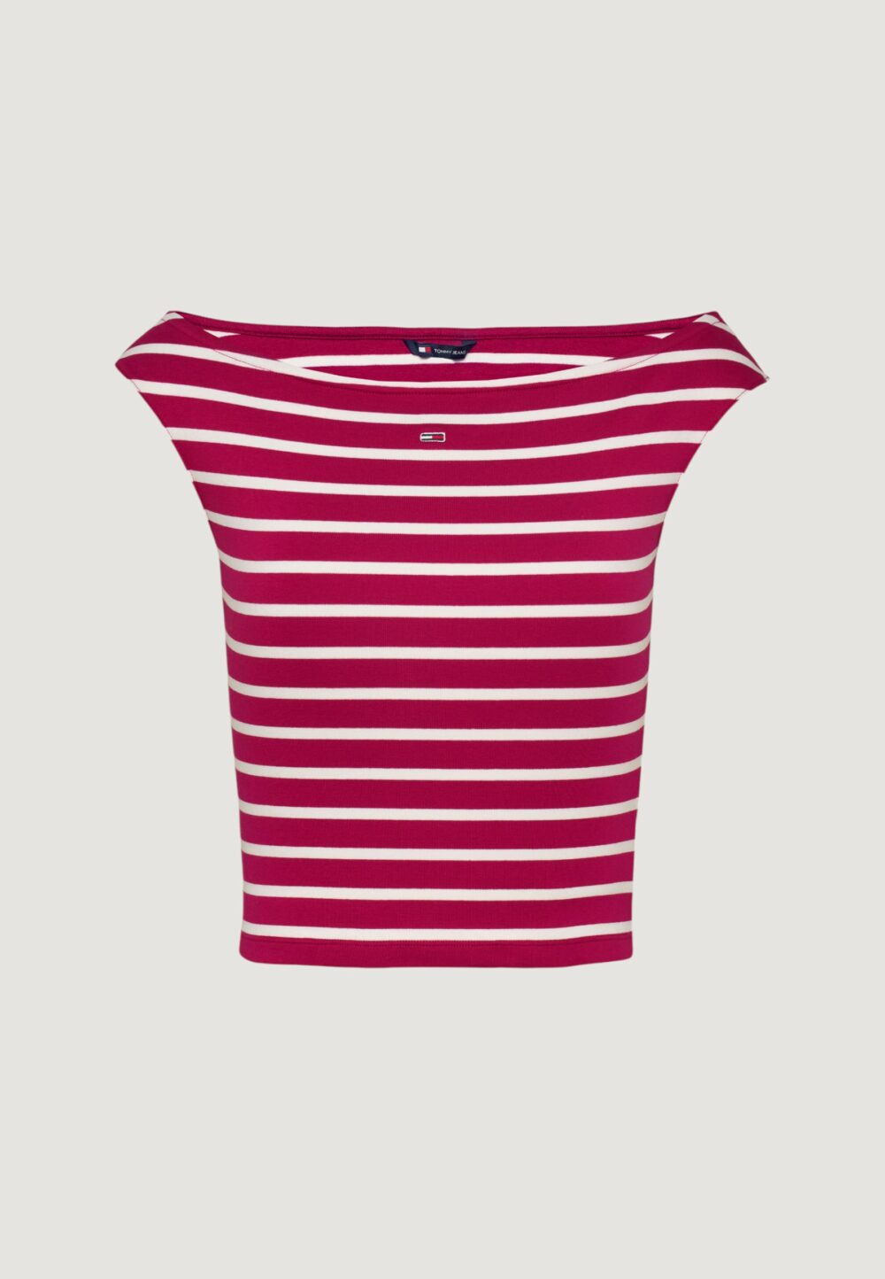 T-shirt Tommy Hilfiger Jeans TJW BOAT NECK TOP SS Rosso - Foto 2