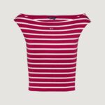 T-shirt Tommy Hilfiger Jeans TJW BOAT NECK TOP SS Rosso - Foto 2