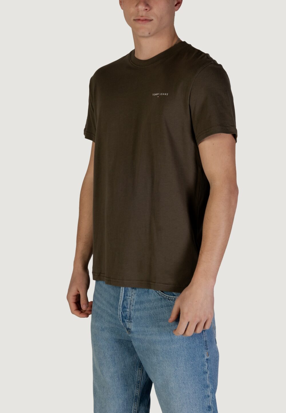 T-shirt Tommy Hilfiger Jeans TJM LINEAR Verde - Foto 1