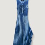 Vestito lungo Desigual VEST_TALLIN Blu - Foto 3