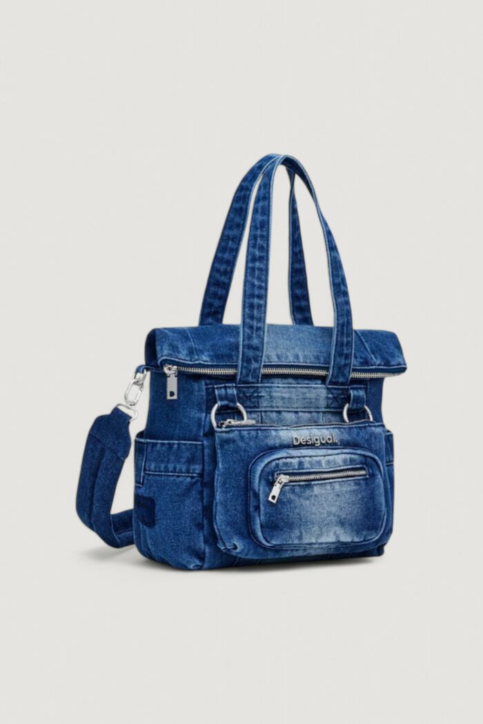 Zaino Desigual BACK_MODULAR 25 DENIM VOYAGER MINI Blue Denim