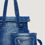 Zaino Desigual BACK_MODULAR 25 DENIM VOYAGER MINI Blue Denim - Foto 3