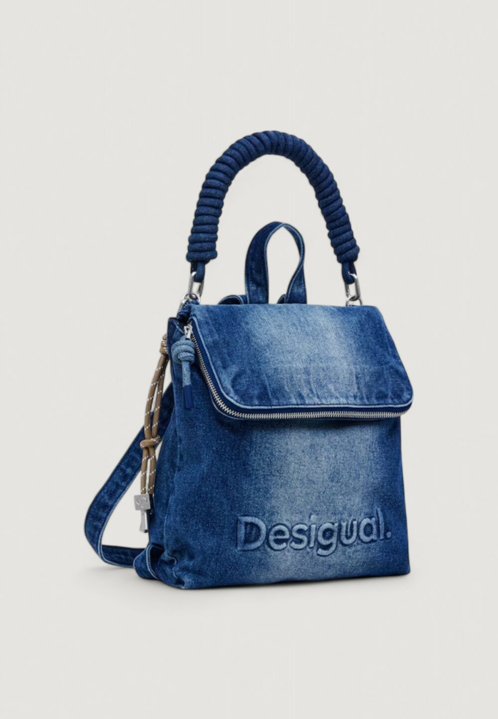 Zaino Desigual BACK_HALF LOGO DENIM HAMPTON MINI Denim - Foto 1