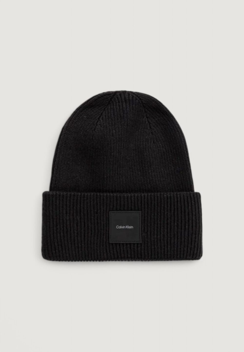 Berretto Calvin Klein FINE RIB BEANIE Nero - Foto 1