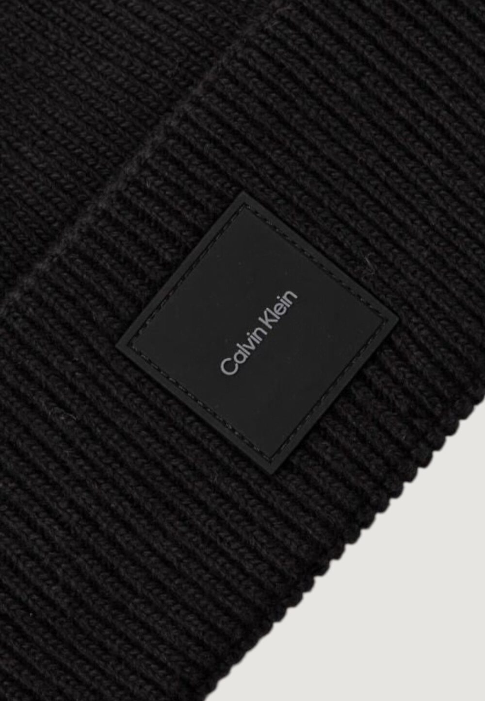 Berretto Calvin Klein FINE RIB BEANIE Nero - Foto 2
