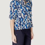 Blusa manica corta ICHI IHVERA SH19 Blu - Foto 3