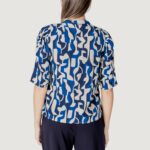 Blusa manica corta ICHI IHVERA SH19 Blu - Foto 4