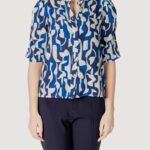 Blusa manica corta ICHI IHVERA SH19 Blu - Foto 5