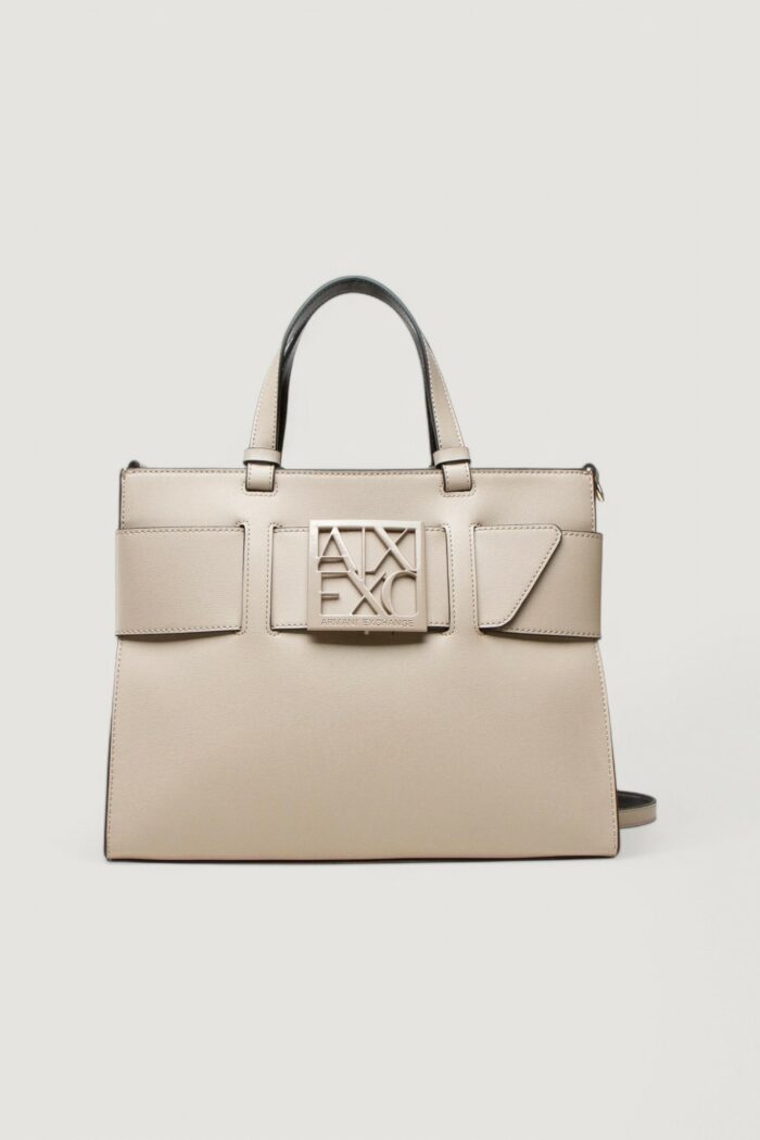 Borsa Armani Exchange  Beige – Bianco