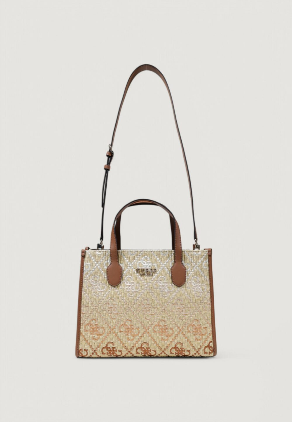 Borsa Guess SILVANA 2 COMP TOTE Beige scuro - Foto 1