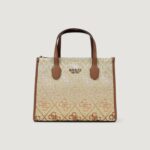 Borsa Guess SILVANA 2 COMP TOTE Beige scuro - Foto 3