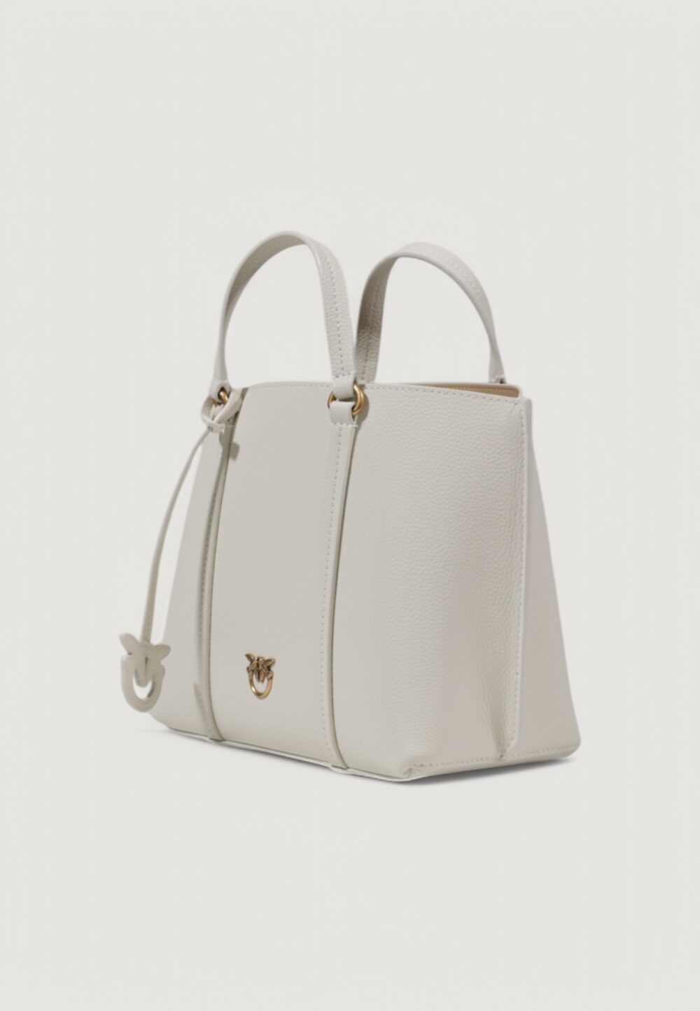 Borsa Pinko CARRIE SHOPPER CLASSIC PELLE Bianco - Foto 4