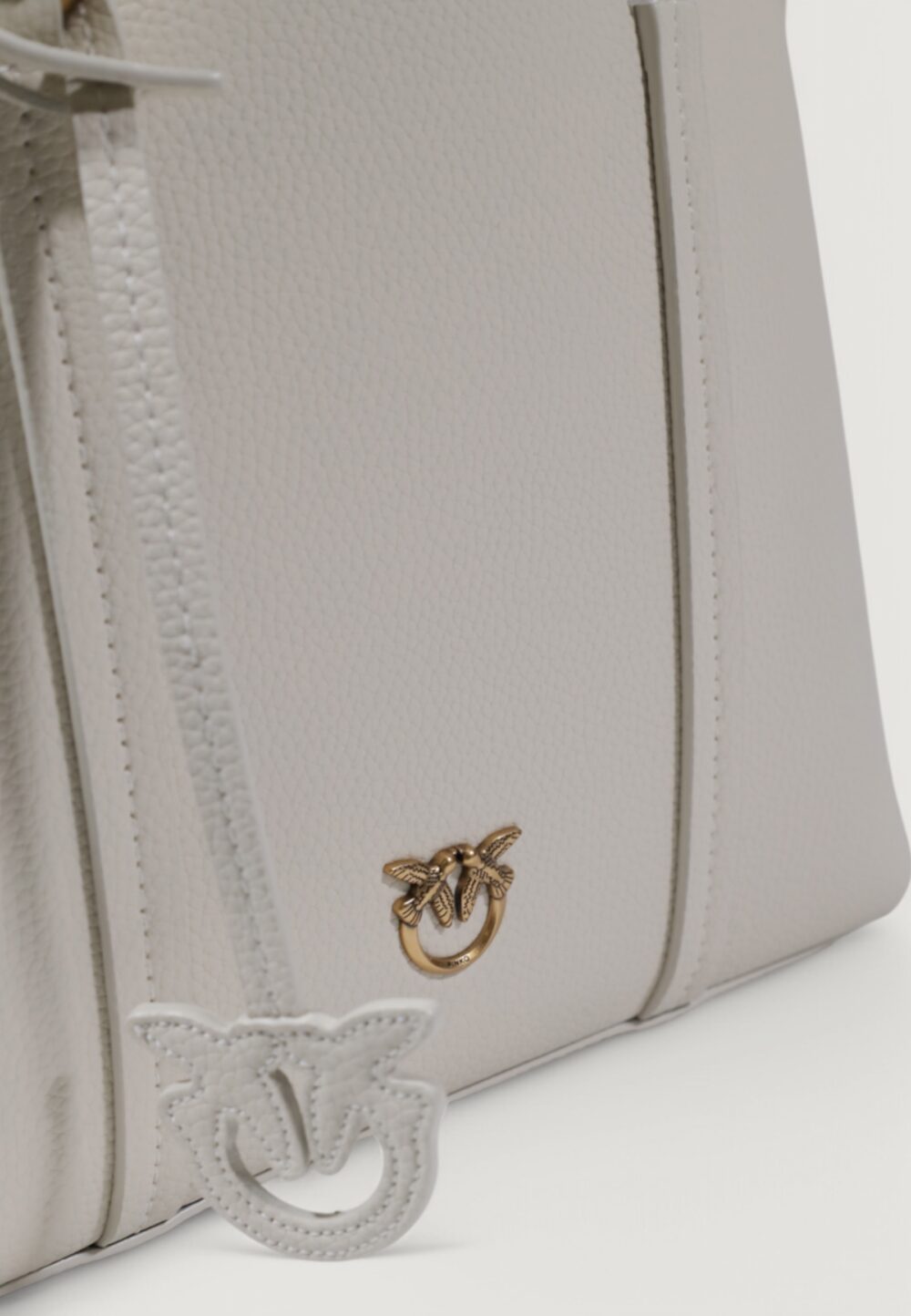 Borsa Pinko CARRIE SHOPPER CLASSIC PELLE Bianco - Foto 3