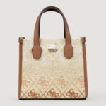 Borsa Guess SILVANA MINI 2 COMP TOTE Beige scuro - Foto 2