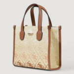 Borsa Guess SILVANA MINI 2 COMP TOTE Beige scuro - Foto 3