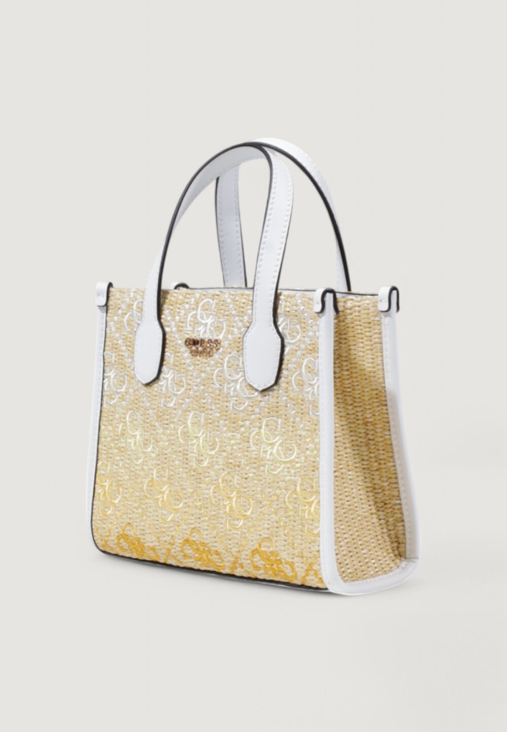 Borsa Guess SILVANA MINI 2 COMP TOTE Bianco - Foto 3